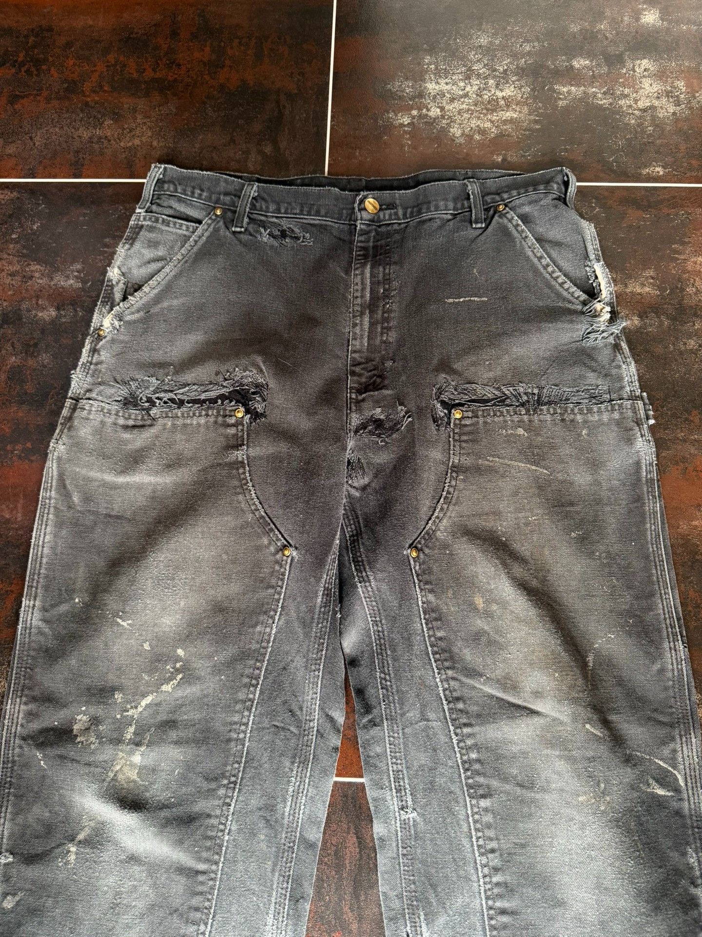 Vintage Vintage Carhartt B136 Black Cargo Pants Size US 30 / EU 46 - 3 Thumbnail