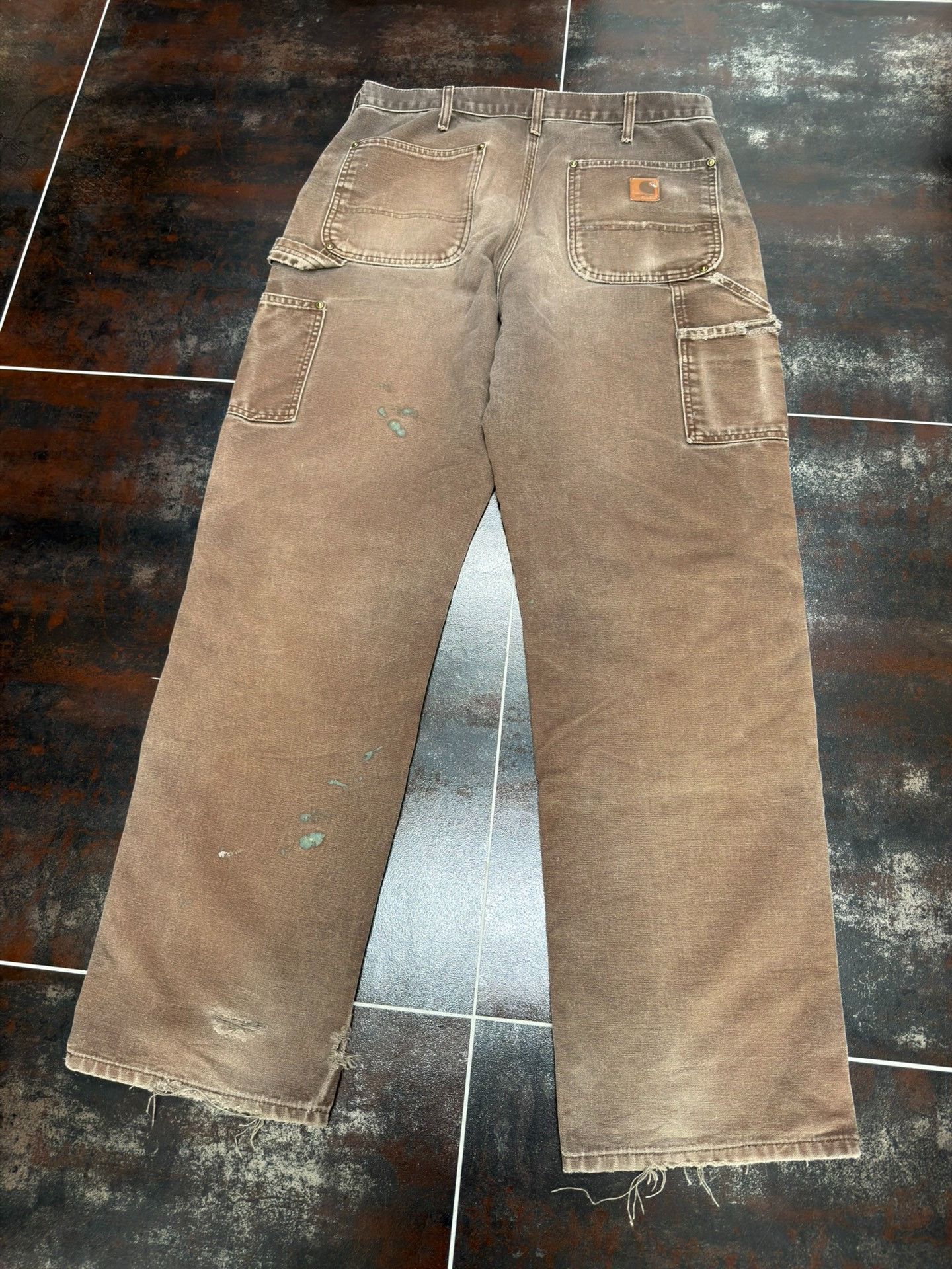 Vintage Vintage Carhartt B136 Brown Distressed Cargo Pants Size US 34 / EU 50 - 6 Thumbnail