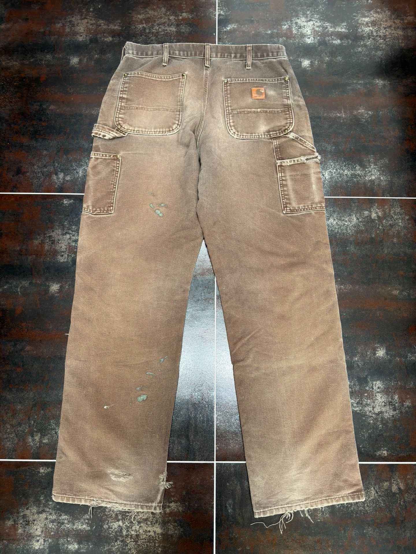 Vintage Vintage Carhartt B136 Brown Distressed Cargo Pants Size US 34 / EU 50 - 5 Thumbnail