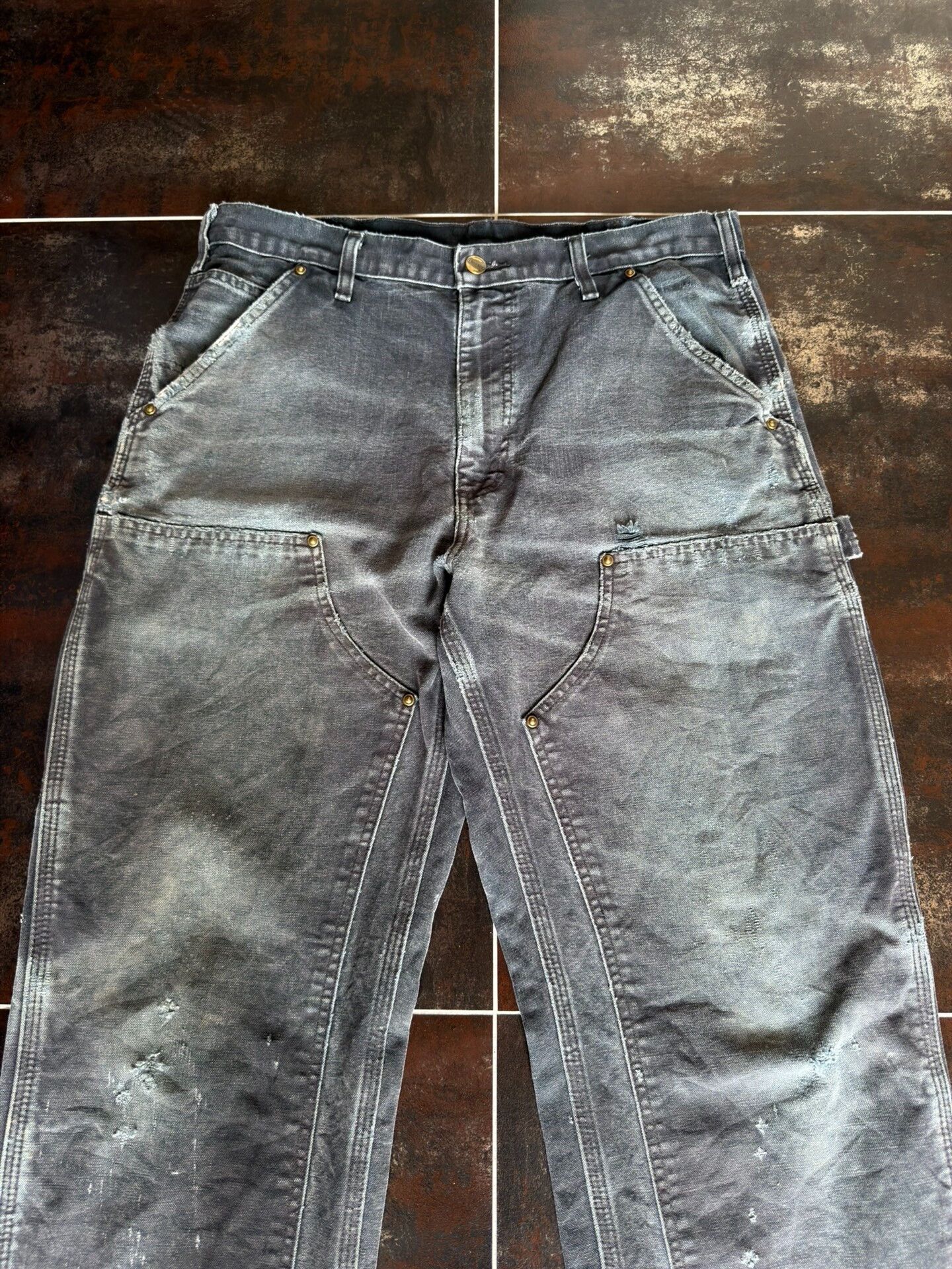 Vintage Vintage Carhartt Black Distressed Cargo Pants Size US 30 / EU 46 - 3 Thumbnail