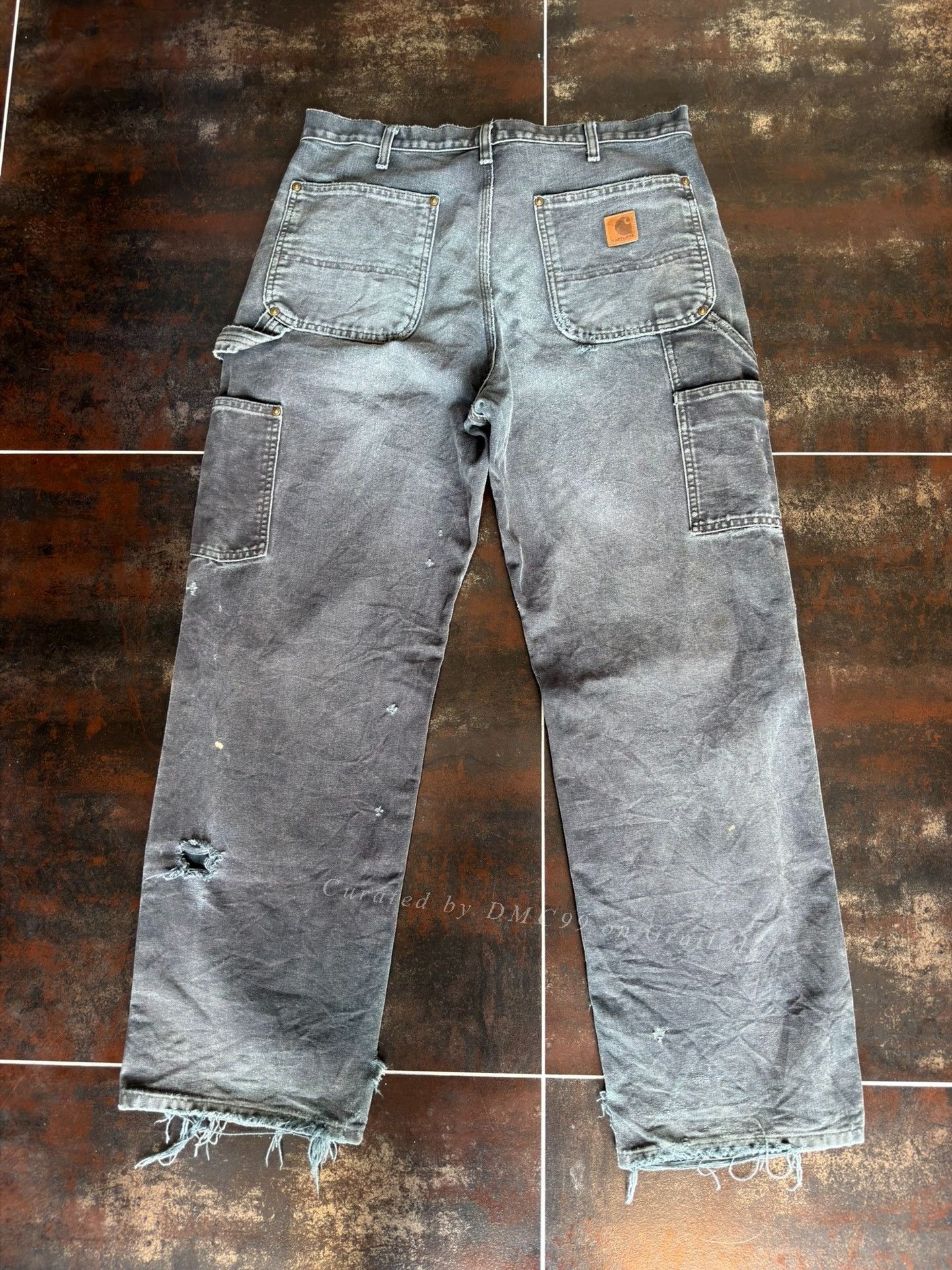 Vintage Vintage Carhartt Black Distressed Cargo Pants Size US 30 / EU 46 - 4 Thumbnail