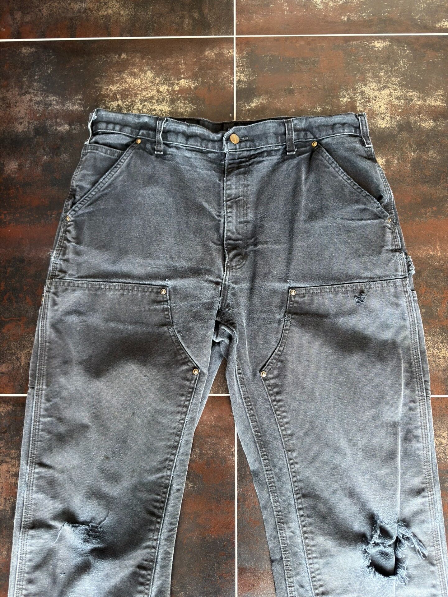 Vintage Vintage Carhartt B01 Black Cargo Pants Size US 26 / EU 42 - 3 Thumbnail