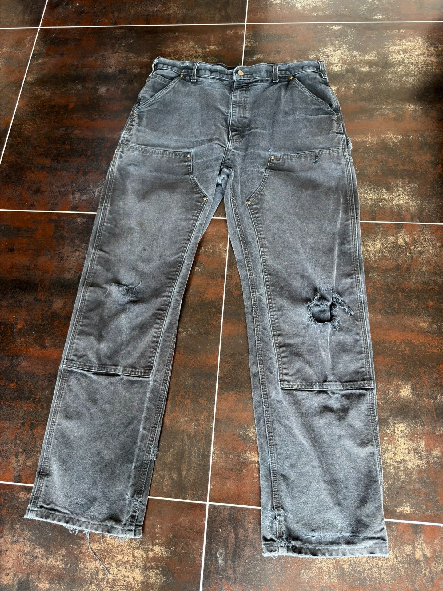 Vintage Vintage Carhartt B01 Black Cargo Pants Size US 26 / EU 42 - 2 Thumbnail