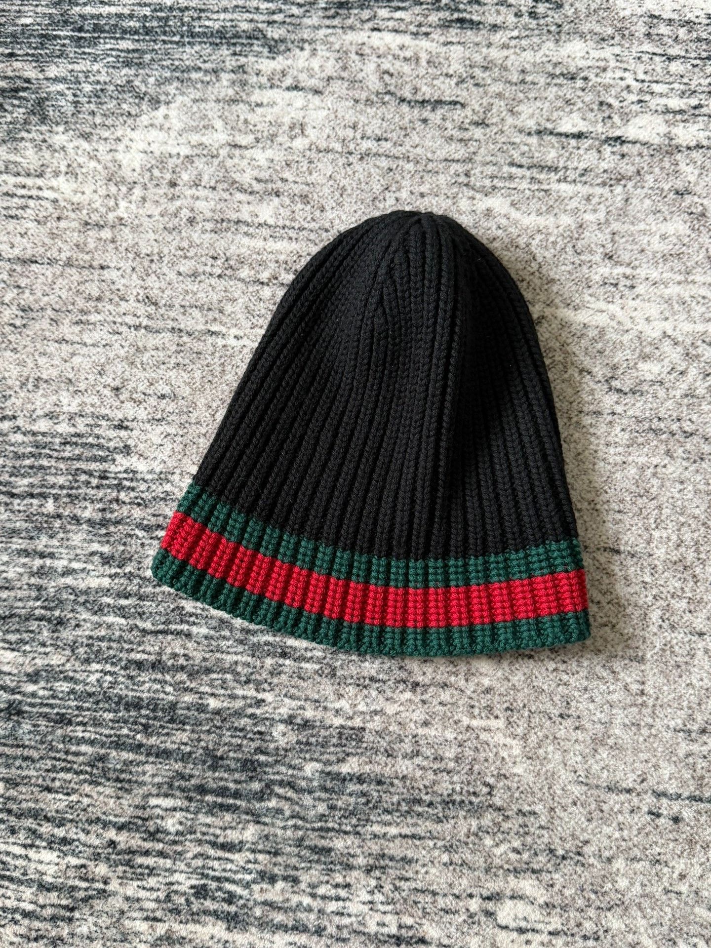 Gucci Gucci Web Sherry 17ss Red Green Knit Beanie Size ONE SIZE - 2 Thumbnail