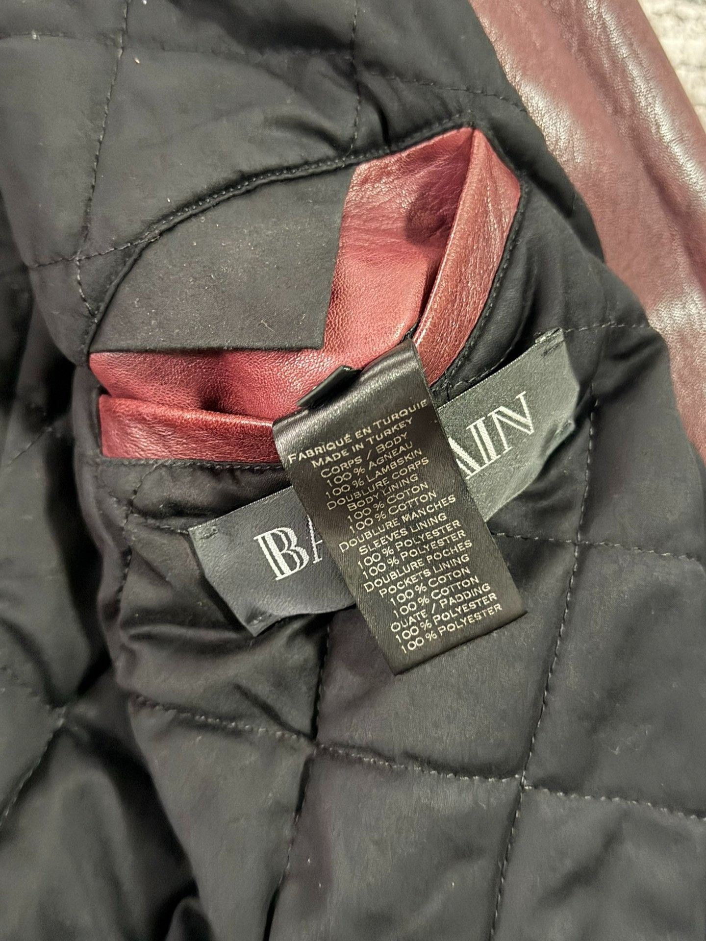 Balmain Balmain Distressed Dark Red Biker Jacket Size US M / EU 48-50 / 2 - 5 Thumbnail