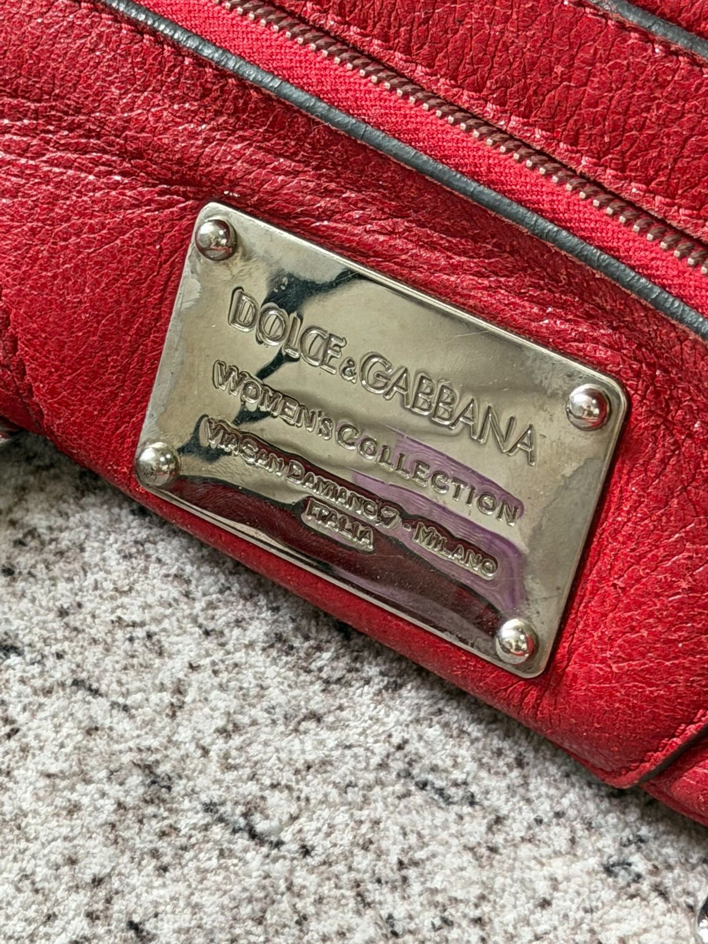 Dolce & Gabbana Dolce & Gabbana Vintage Lambskin Multi-Zipper Crossbody Handbag Size ONE SIZE - 4 Thumbnail
