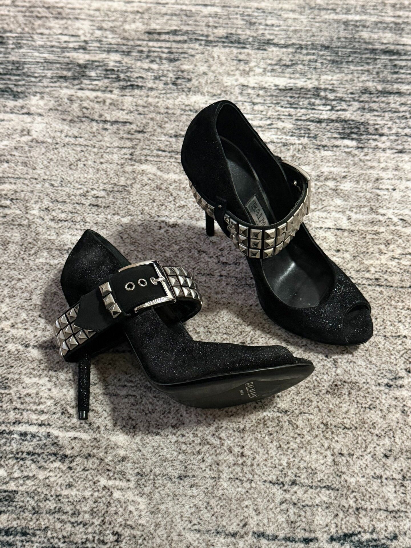 Vintage Balmain 11SS Rivet Strapped Heels Size US 5 / IT 35 - 2 Thumbnail