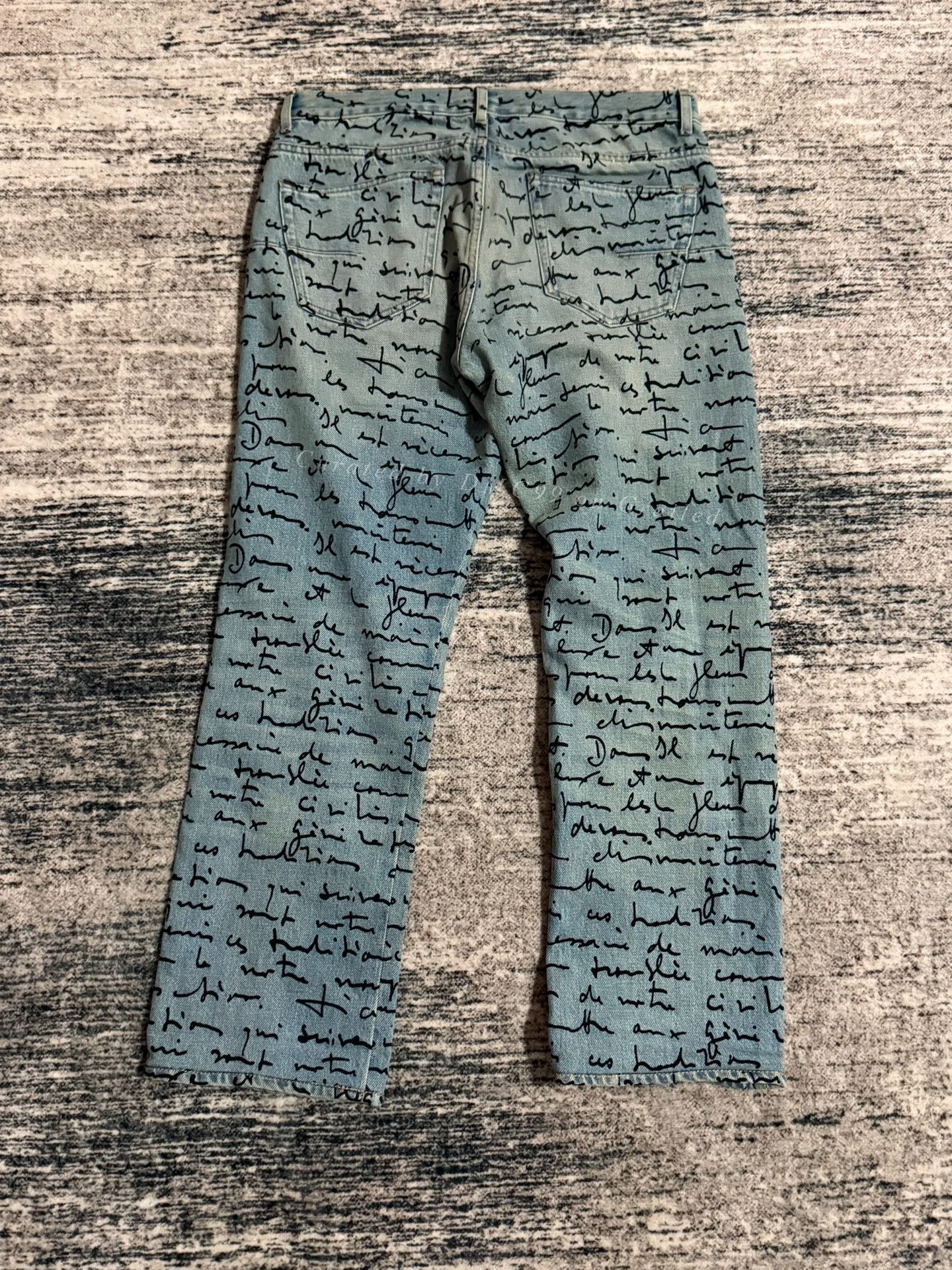 Dior Dior Homme SS15 Handwritten Script Denim Size US 32 / EU 48 - 2 Thumbnail