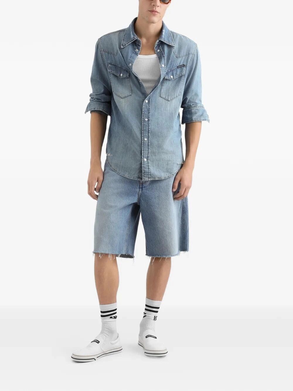 Dolce & Gabbana Denim Shirt Size US M / EU 48-50 / 2 - 2 Thumbnail