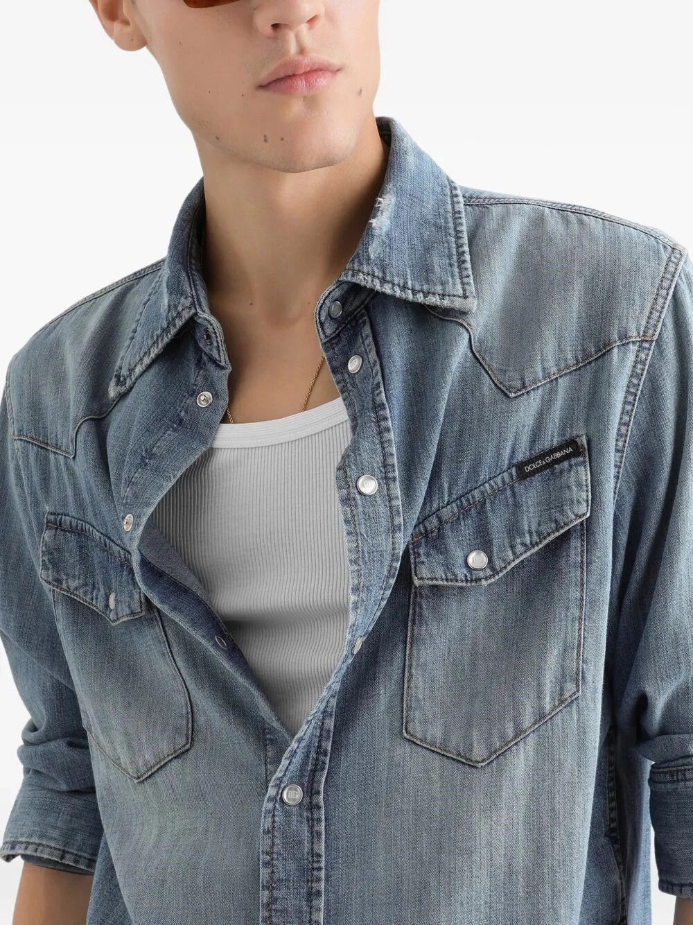 Dolce & Gabbana Denim Shirt Size US M / EU 48-50 / 2 - 4 Thumbnail