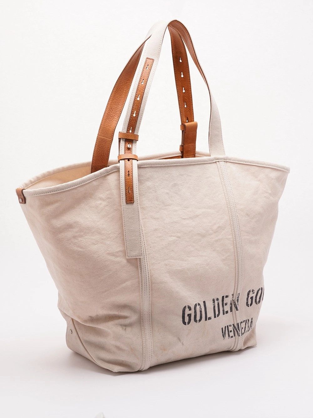 Golden Goose `24.7 EW` Canvas Shopping Bag Size ONE SIZE - 3 Thumbnail