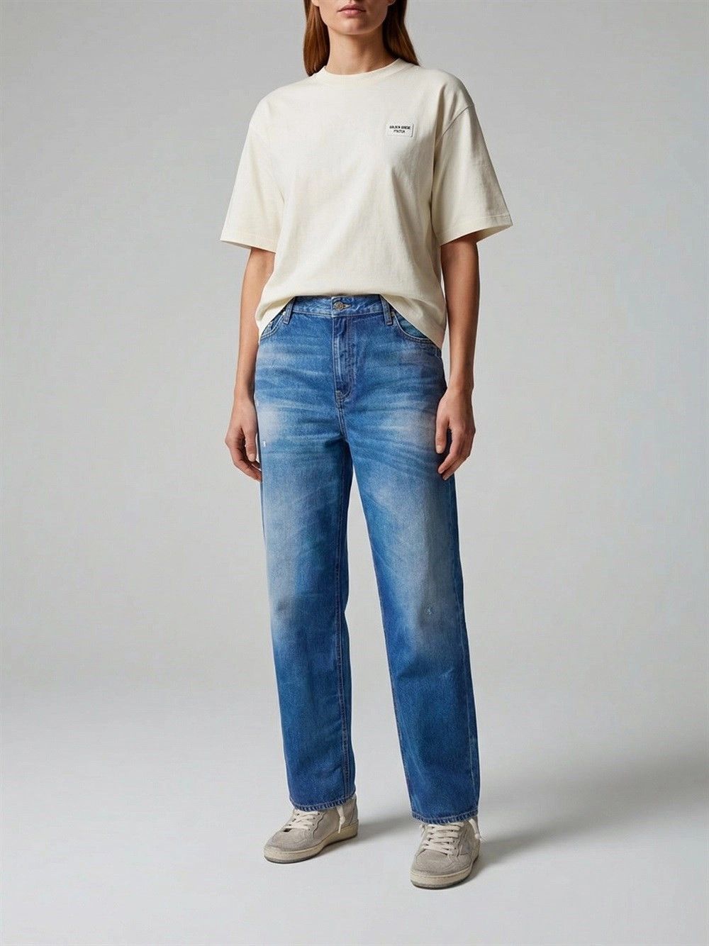 Golden Goose Boxy T-Shirt With Logo Patch Size M / US 6-8 / IT 42-44 - 3 Thumbnail