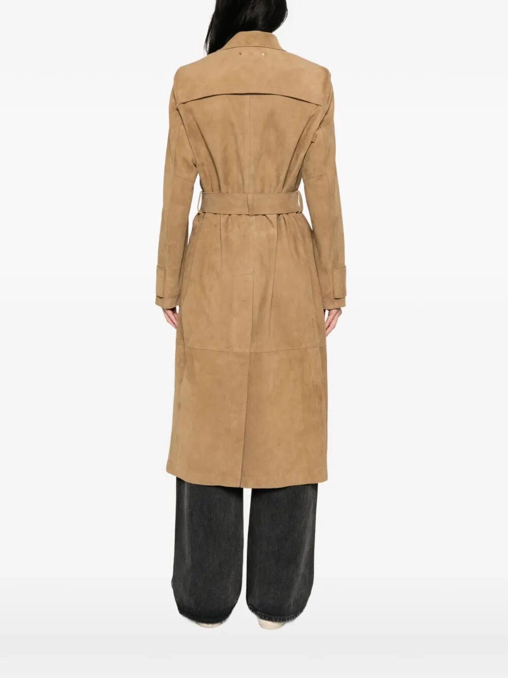 Golden Goose `Journey` Leather Trench Coat With Belt Size M / US 6-8 / IT 42-44 - 2 Thumbnail