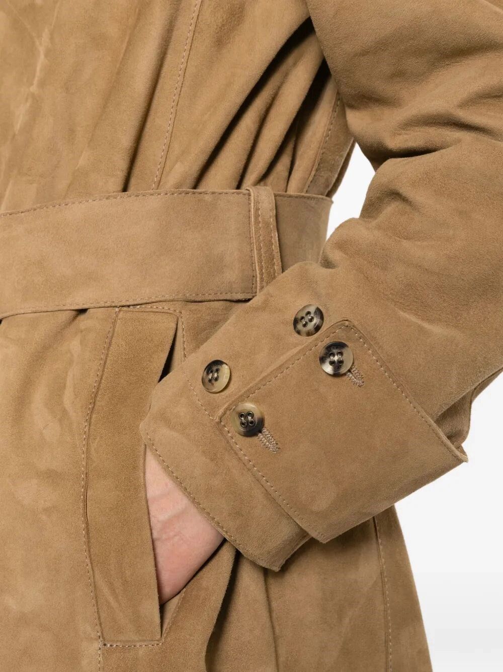 Golden Goose `Journey` Leather Trench Coat With Belt Size M / US 6-8 / IT 42-44 - 3 Thumbnail