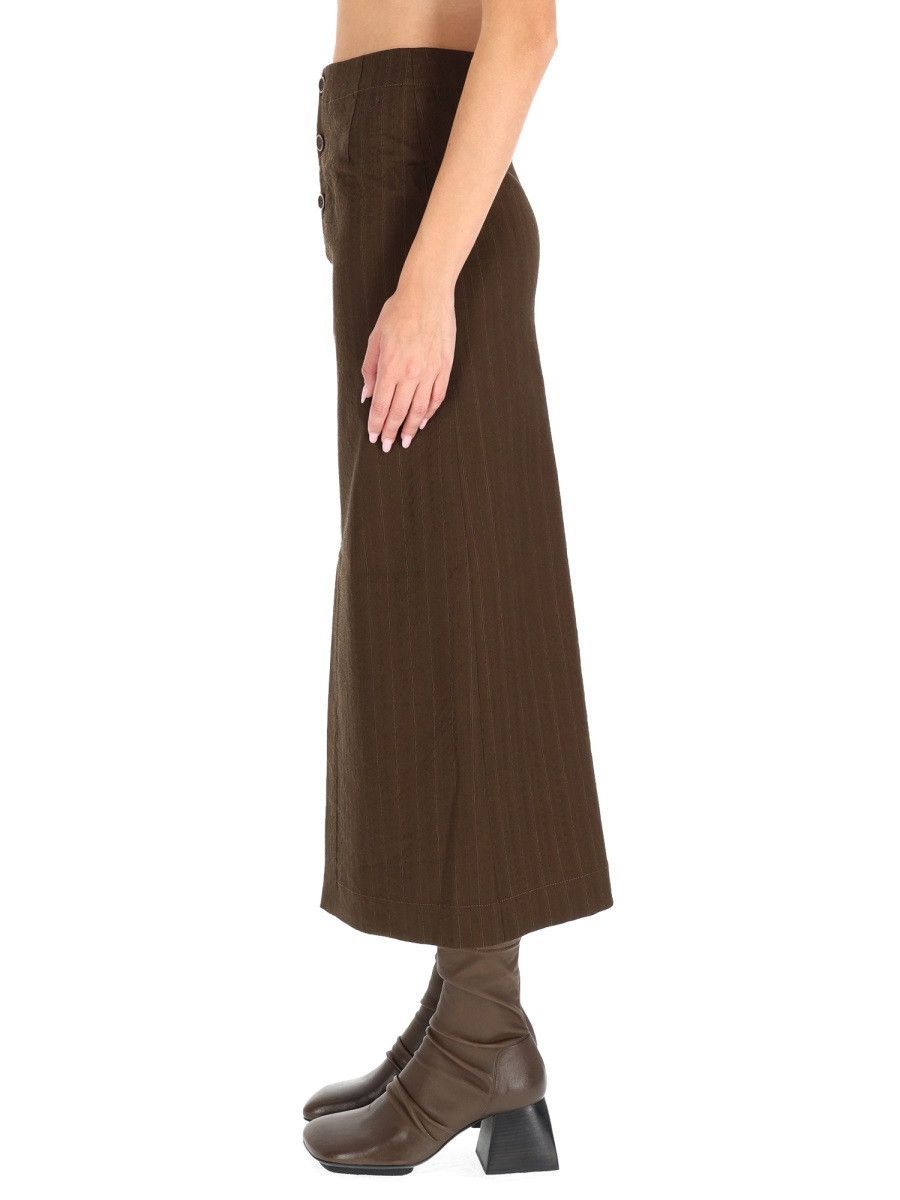 Uma Wang UMA WANG MIDI "GAD" SKIRT - BROWN Size 28" / US 6 / IT 42 - 3 Thumbnail
