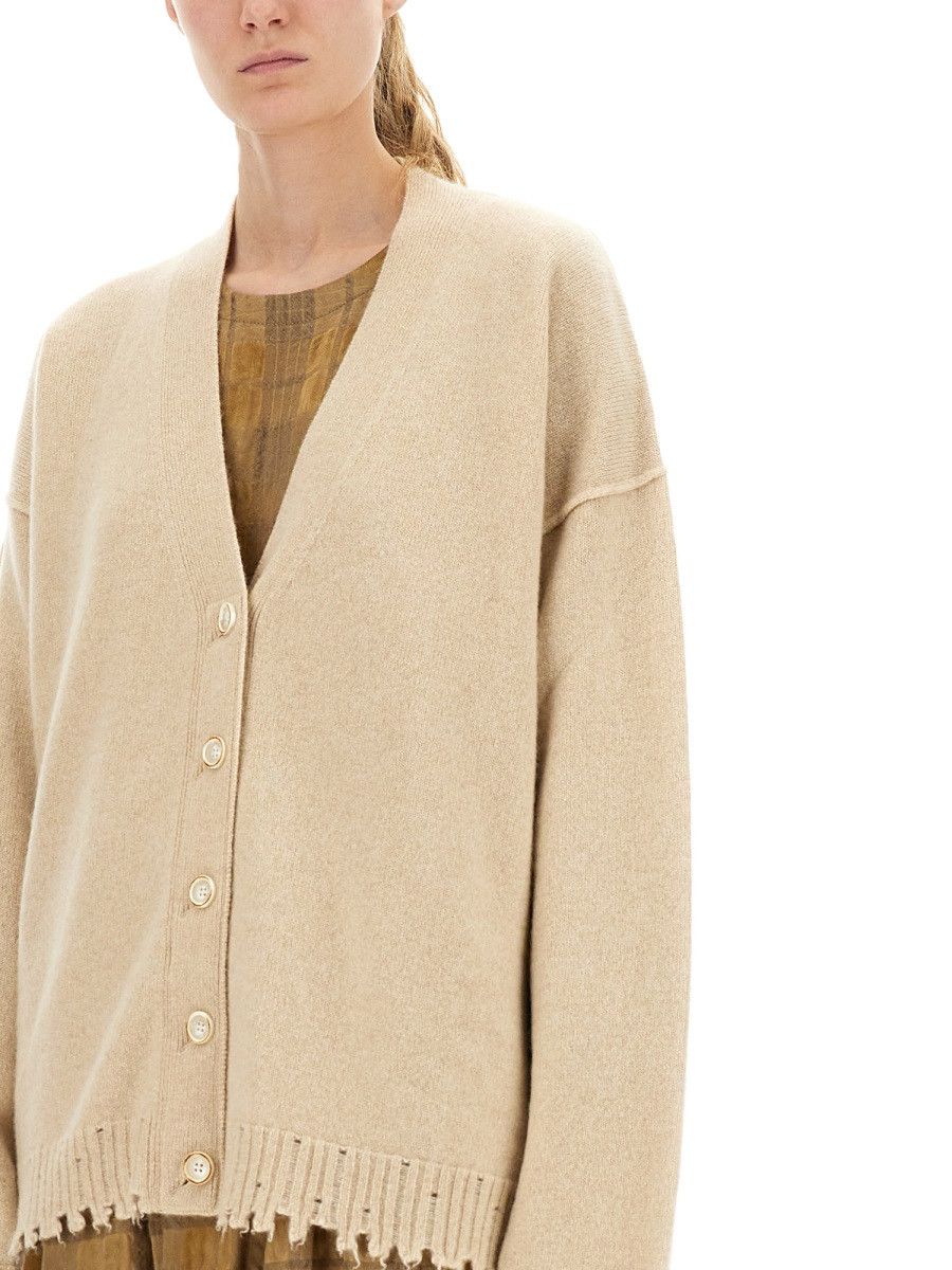 Uma Wang UMA WANG CASHMERE CARDIGAN WITH BUTTONS - BEIGE Size M / US 6-8 / IT 42-44 - 3 Thumbnail