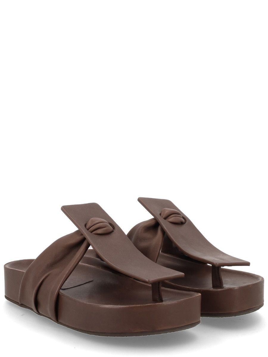 Uma Wang UMA WANG SANDALO INFRADITO IN PELLE - BROWN (IT 40) Size US 10 / IT 40 - 2 Thumbnail