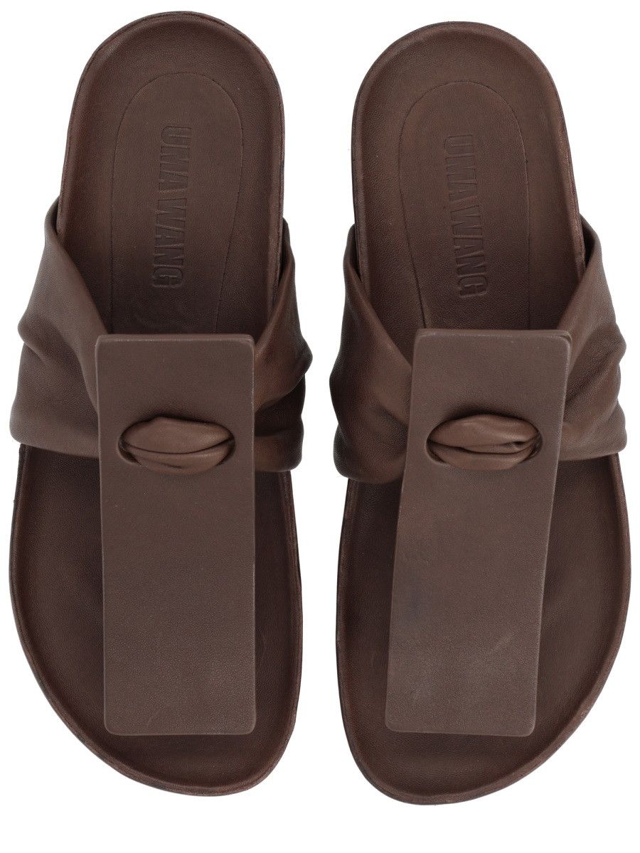 Uma Wang UMA WANG SANDALO INFRADITO IN PELLE - BROWN (IT 36) Size US 6 / IT 36 - 6 Thumbnail