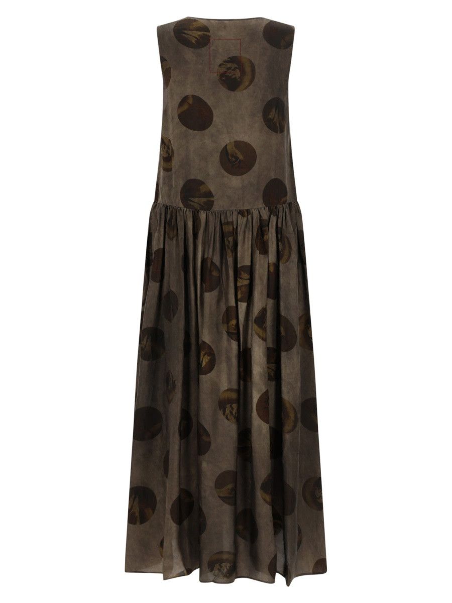 Uma Wang UMA WANG MIDI DRESS "ADRAL" - BROWN Size M / US 6-8 / IT 42-44 - 2 Thumbnail