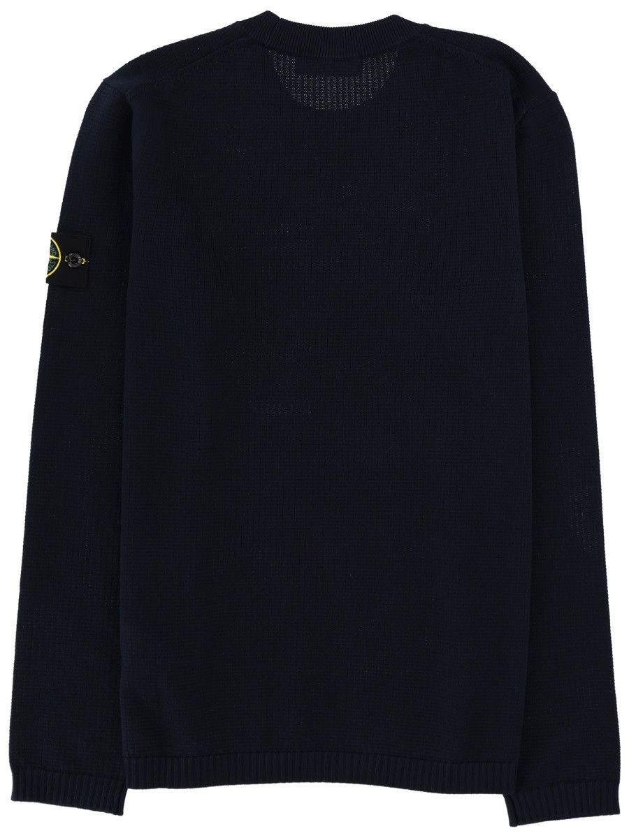 Stone Island STONE ISLAND JERSEY WITH LOGO - BLUE Size US XL / EU 56 / 4 - 2 Thumbnail