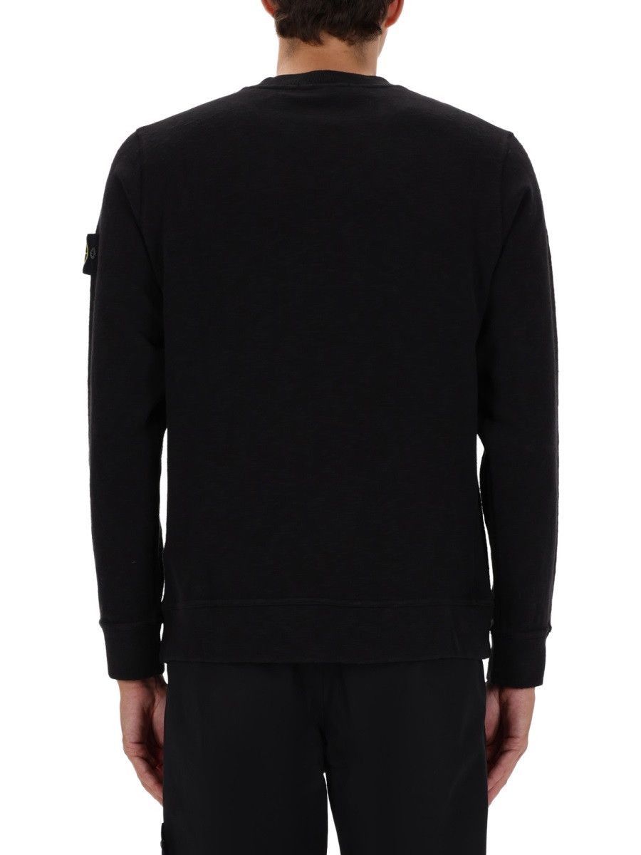 Stone Island STONE ISLAND COTTON SWEATSHIRT - BLACK Size US XXL / EU 58 / 5 - 3 Thumbnail