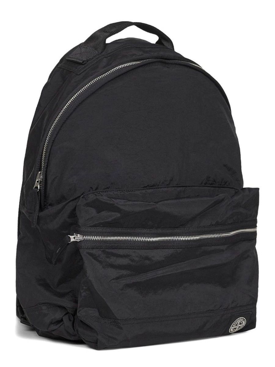 Stone Island STONE ISLAND BACKPACK WITH LOGO - BLACK Size ONE SIZE - 3 Thumbnail