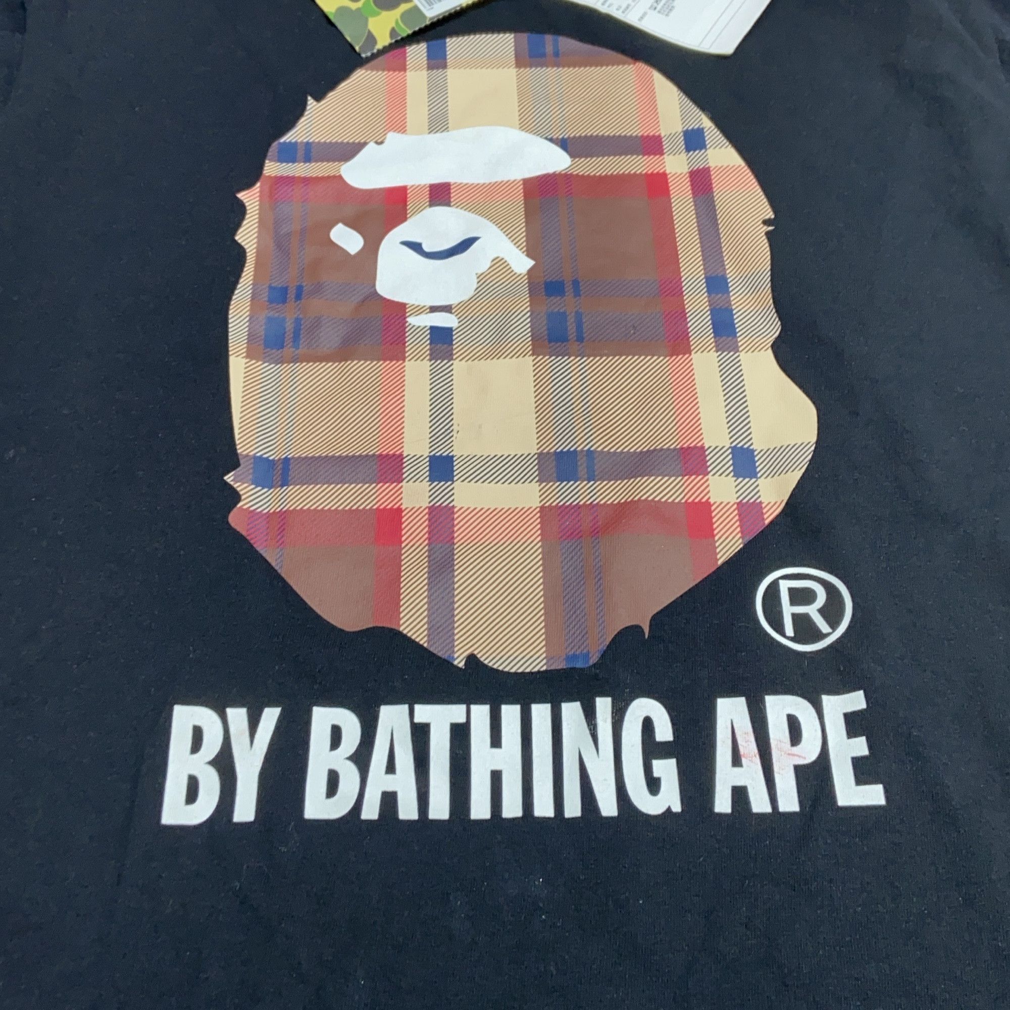 Bape A Bathing Ape Plaid Ape Head T-Shirt Size M Size US M / EU 48-50 / 2 - 6 Thumbnail