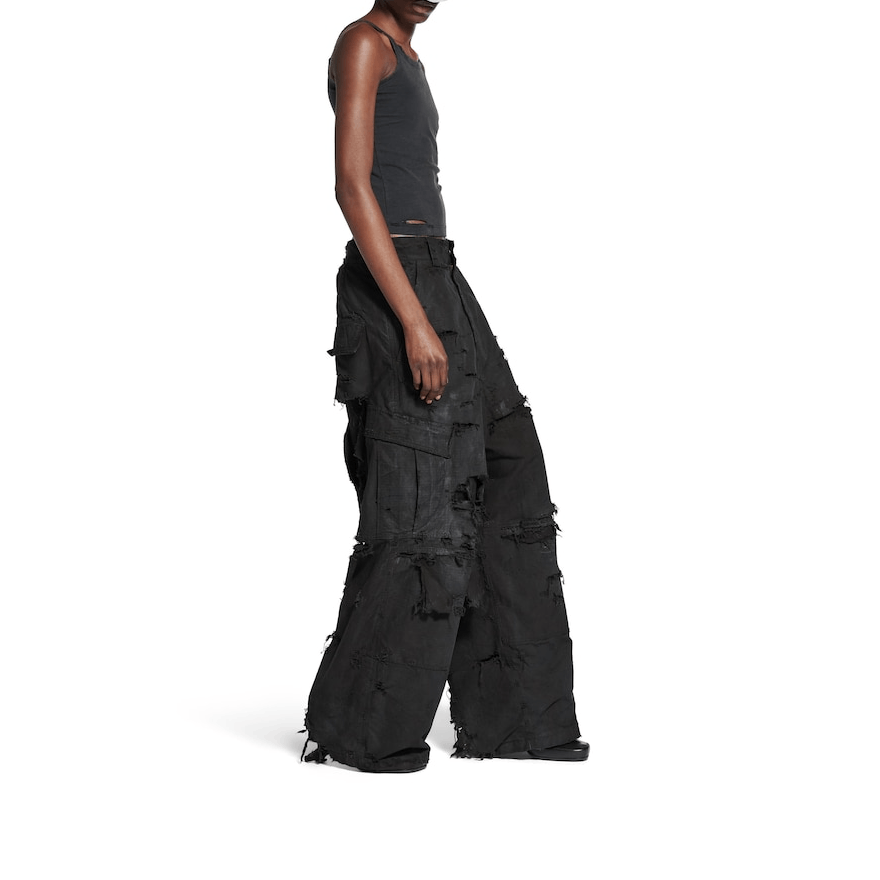 Balenciaga Balenciaga Distressed Ripstop Cargo Pants Size S Size US 30 / EU 46 - 8 Thumbnail
