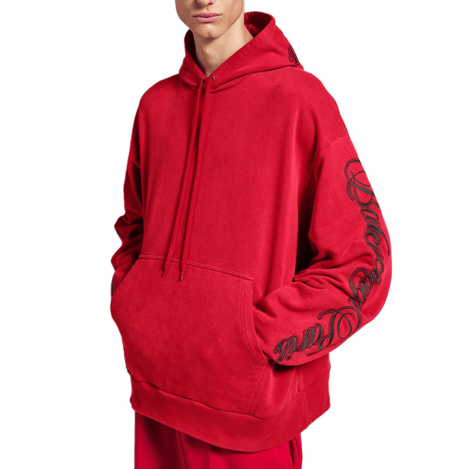 Balenciaga Balenciaga Embroidered Logo Hoodie Red Size L Size US L / EU 52-54 / 3 - 9 Thumbnail