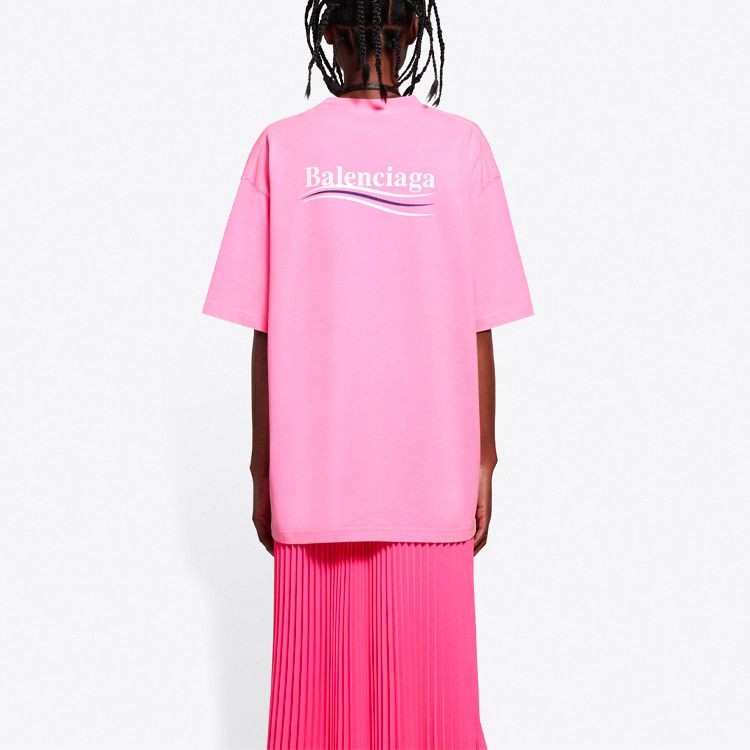 Balenciaga Balenciaga Pink Logo Print T-Shirt Size S Size S / US 4 / IT 40 - 8 Thumbnail