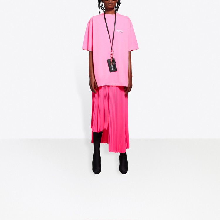 Balenciaga Balenciaga Pink Logo Print T-Shirt Size S Size S / US 4 / IT 40 - 10 Thumbnail