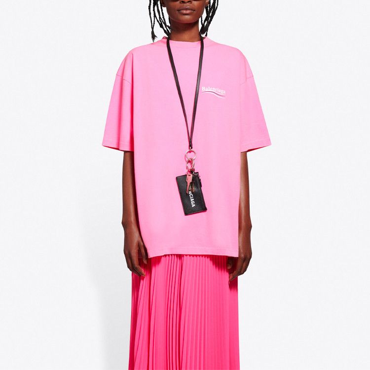 Balenciaga Balenciaga Pink Logo Print T-Shirt Size S Size S / US 4 / IT 40 - 7 Thumbnail