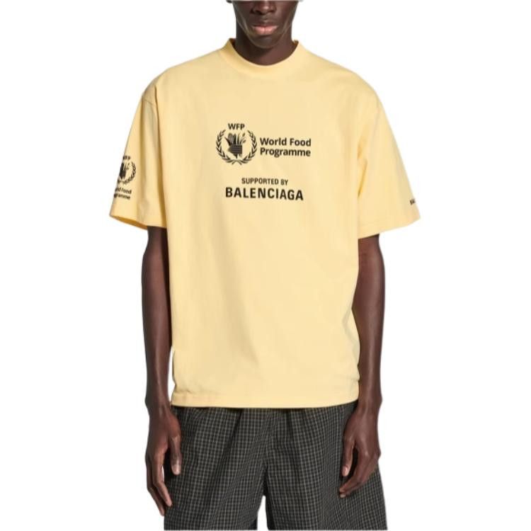 Balenciaga Balenciaga WFP Graphic T-Shirt Yellow Size L Size US L / EU 52-54 / 3 - 8 Thumbnail