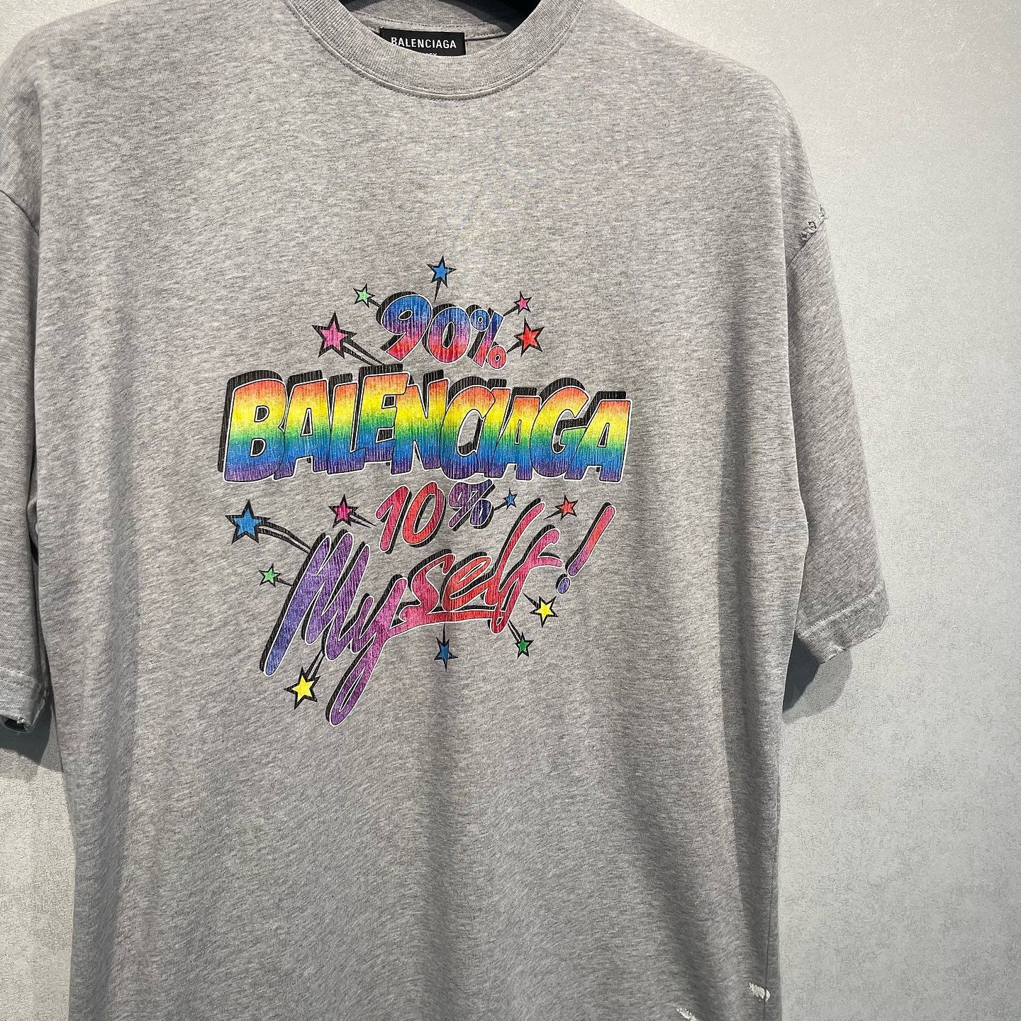 Balenciaga Balenciaga Rainbow Logo Graphic T-Shirt Size XS Size US XS / EU 42 / 0 - 5 Thumbnail