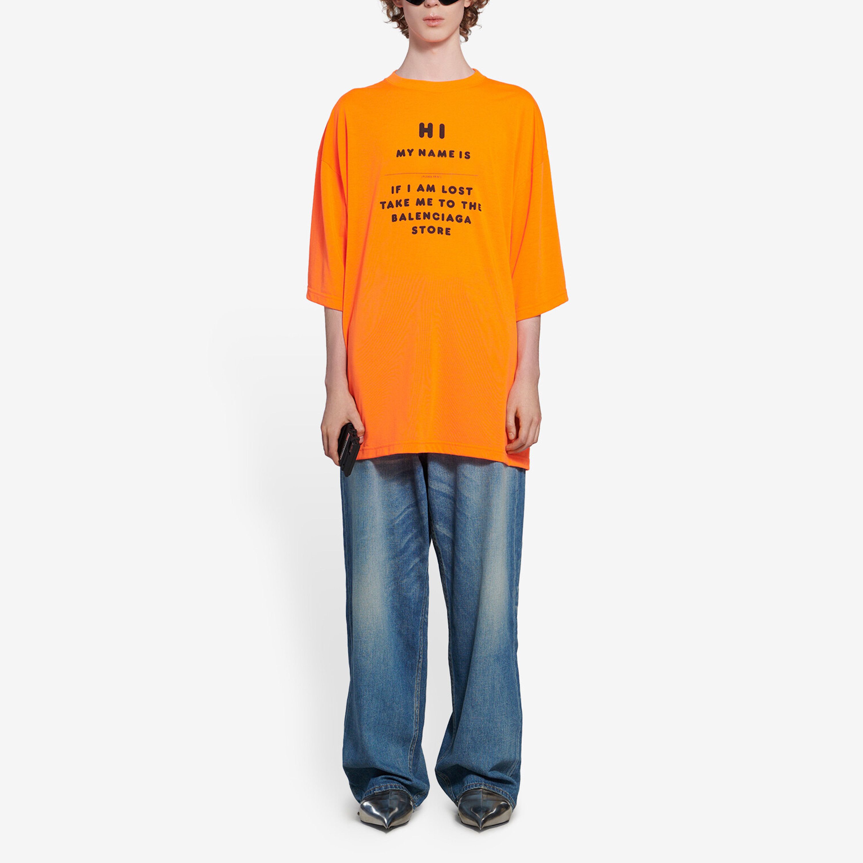 Balenciaga Balenciaga Hi My Name Is Logo T-Shirt Size M Size US M / EU 48-50 / 2 - 6 Thumbnail