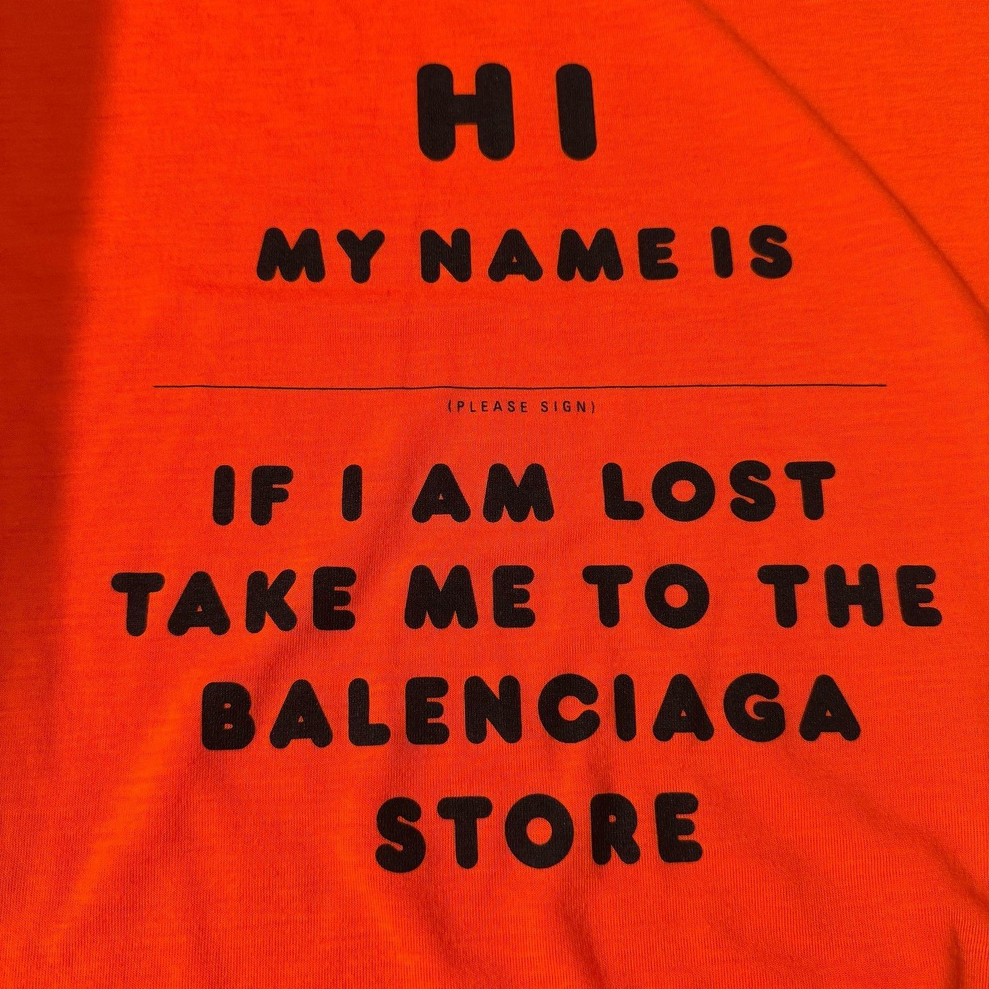 Balenciaga Balenciaga Hi My Name Is Logo T-Shirt Size M Size US M / EU 48-50 / 2 - 5 Thumbnail