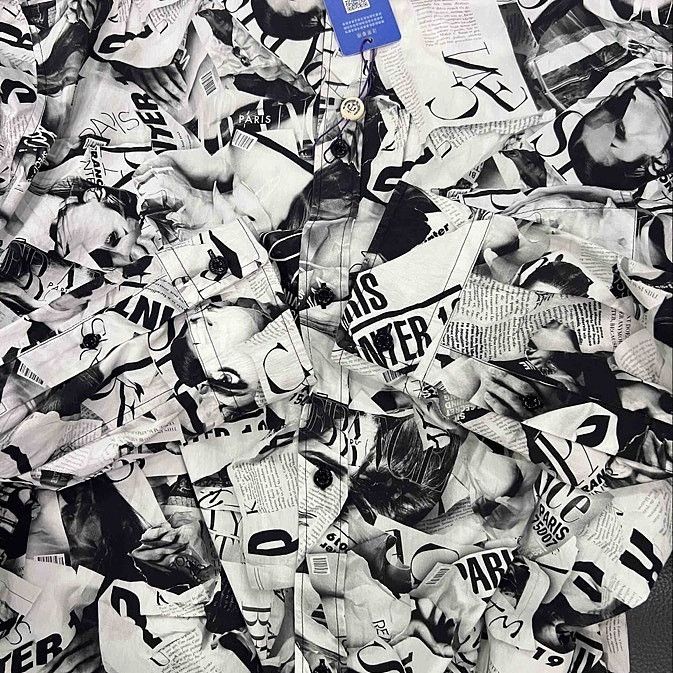 Balenciaga Balenciaga Newspaper Print Button Up Shirt Size M Size US M / EU 48-50 / 2 - 19 Thumbnail
