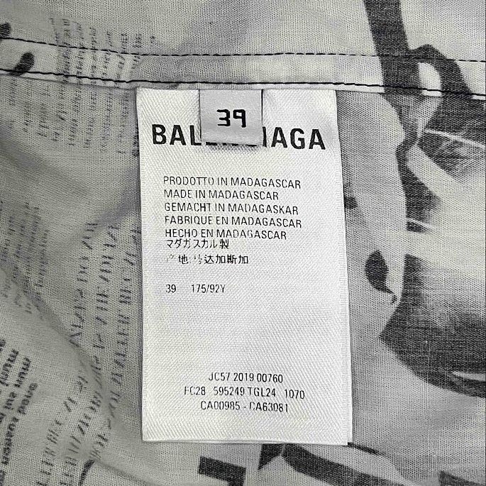 Balenciaga Balenciaga Newspaper Print Button Up Shirt Size M Size US M / EU 48-50 / 2 - 4 Thumbnail