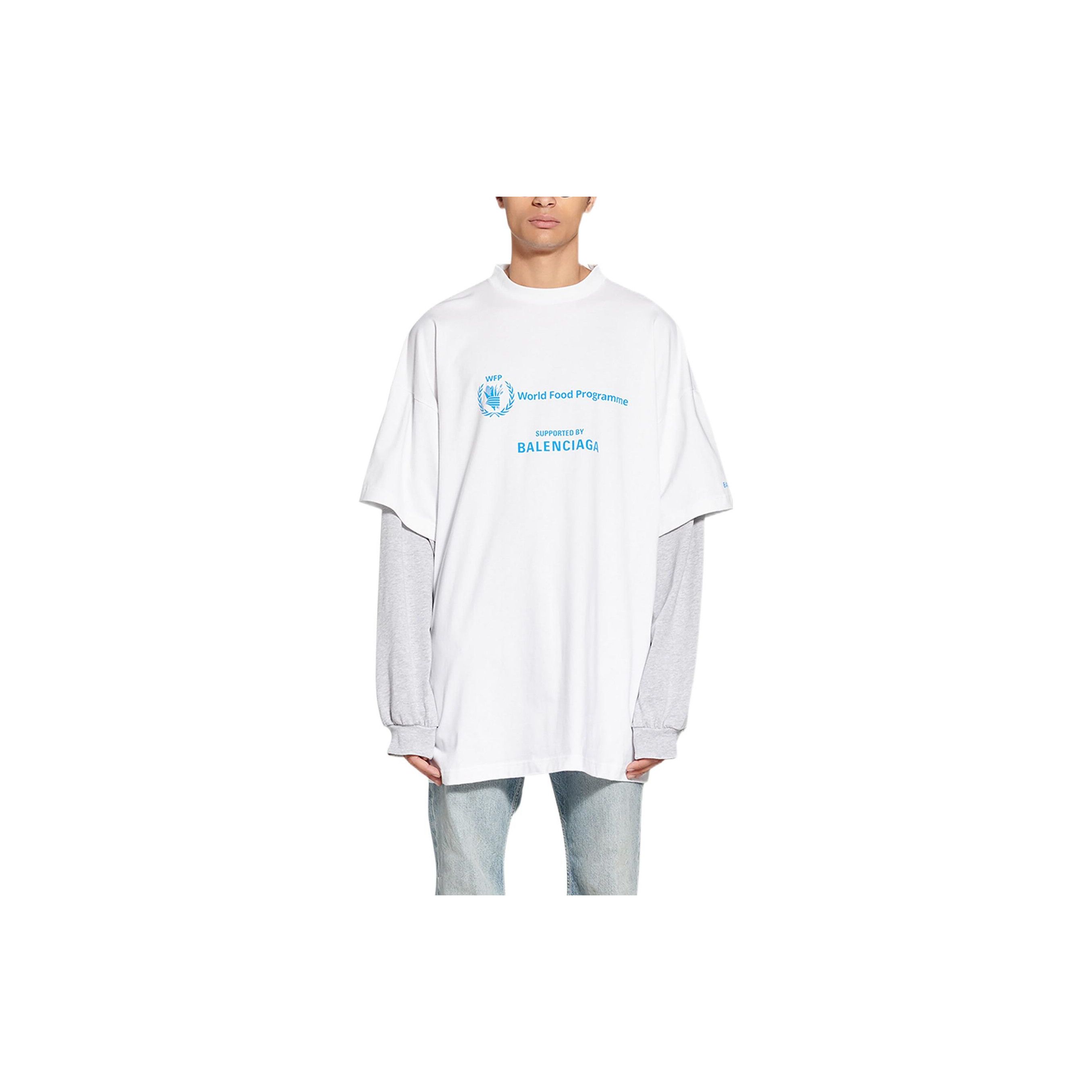 Balenciaga Balenciaga x WFP Logo Layered Long Sleeve Tee Size 3 Size US L / EU 52-54 / 3 - 6 Thumbnail