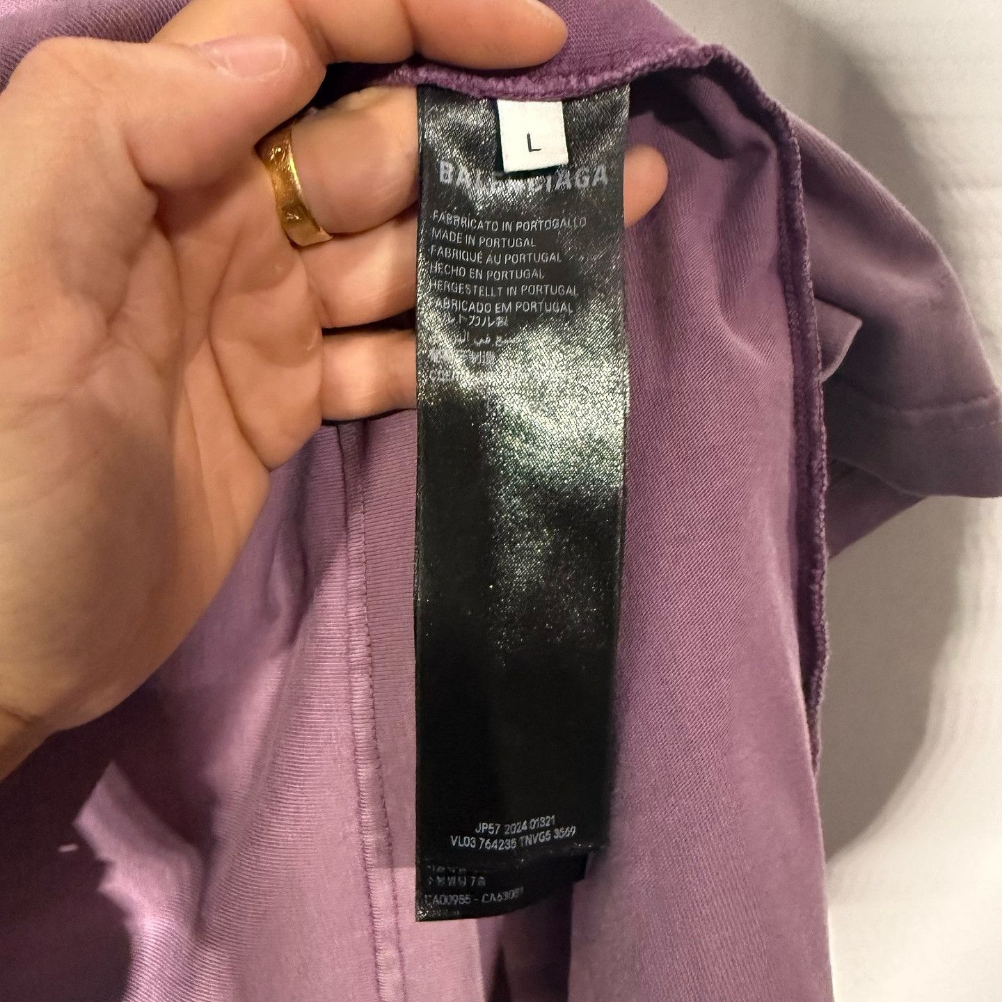 Balenciaga Balenciaga Wave Logo T-Shirt Size L Size US L / EU 52-54 / 3 - 4 Thumbnail