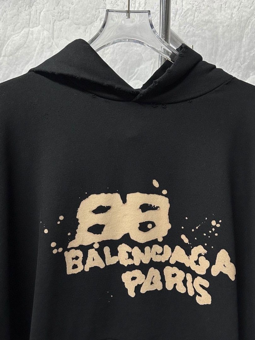 Balenciaga Balenciaga Hand Drawn Logo Hoodie Size XS Size US XS / EU 42 / 0 - 5 Thumbnail