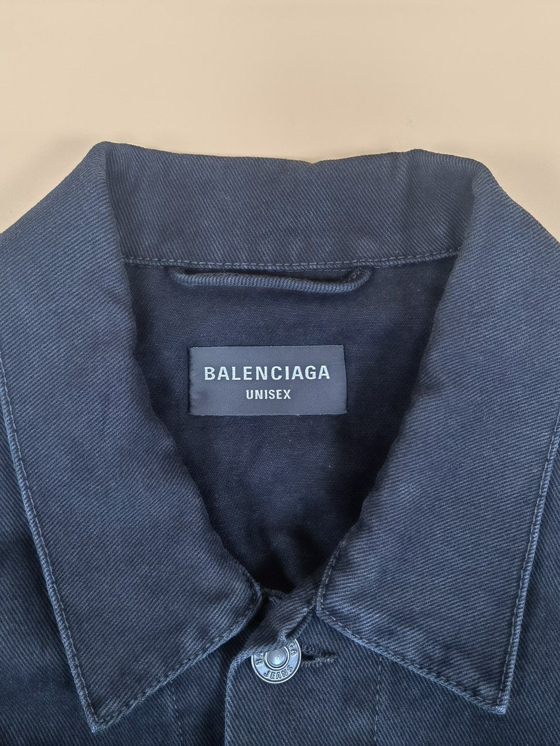 Balenciaga Balenciaga Logo Back Denim Jacket Size S Size US S / EU 44-46 / 1 - 6 Thumbnail
