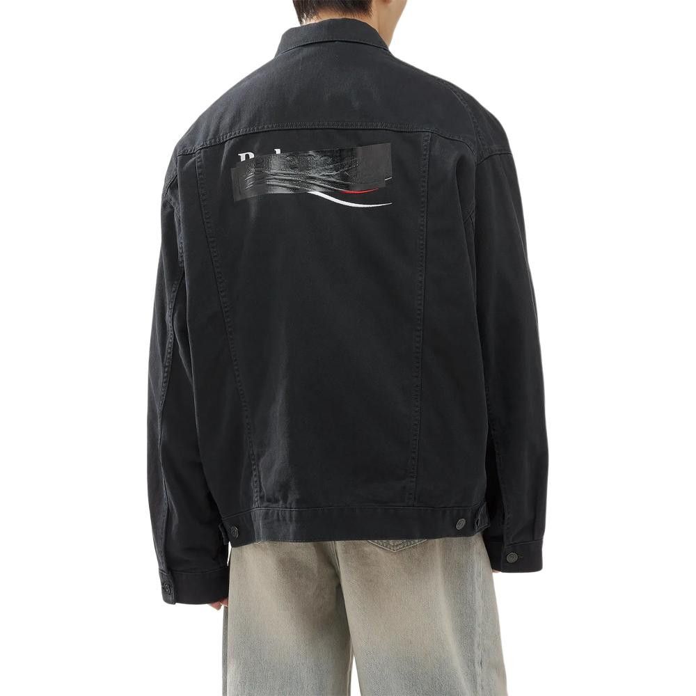 Balenciaga Balenciaga Logo Back Denim Jacket Size S Size US S / EU 44-46 / 1 - 9 Thumbnail
