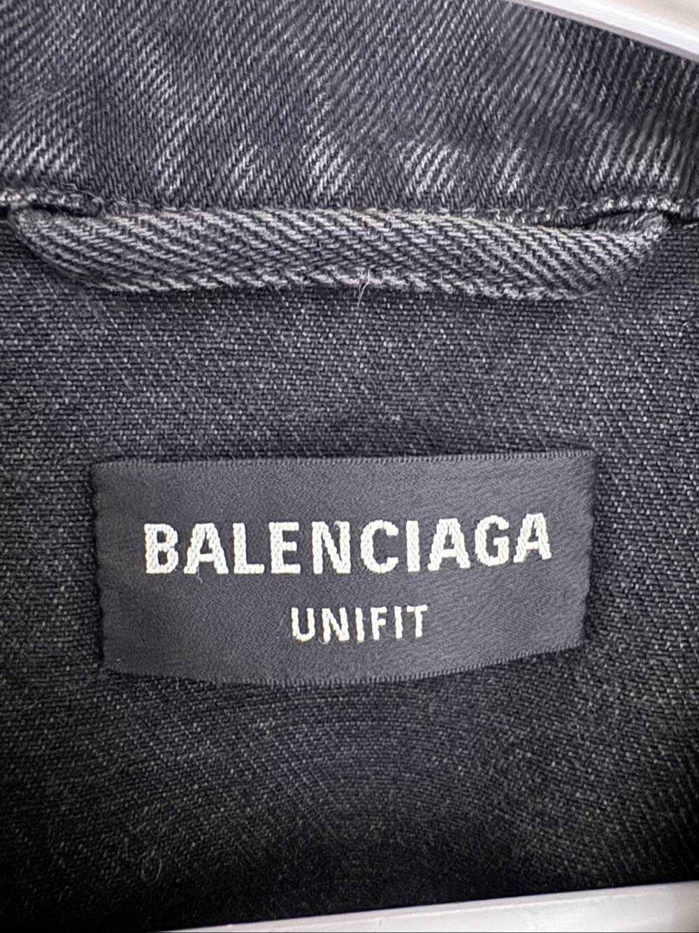 Balenciaga Balenciaga Spray Logo Denim Jacket Size XS Size US XS / EU 42 / 0 - 3 Thumbnail