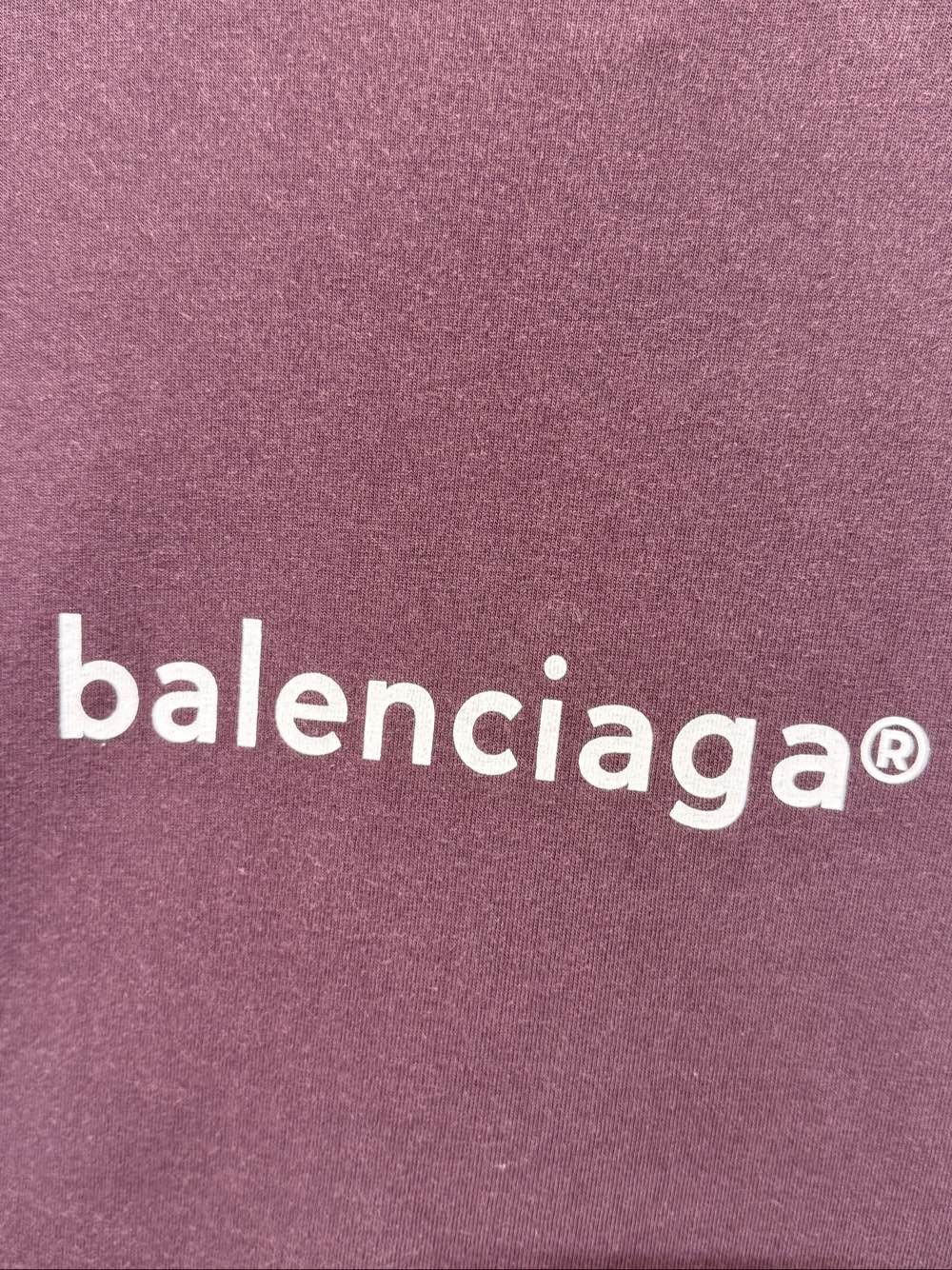 Balenciaga Balenciaga Logo T-Shirt Purple Size L Size US L / EU 52-54 / 3 - 8 Thumbnail