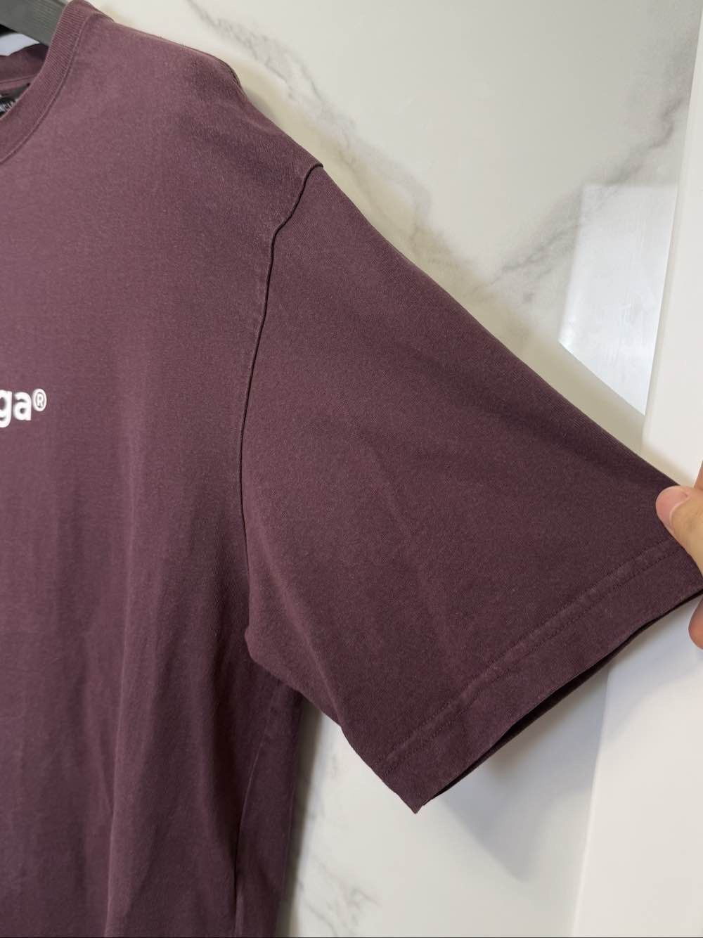 Balenciaga Balenciaga Logo T-Shirt Purple Size L Size US L / EU 52-54 / 3 - 6 Thumbnail