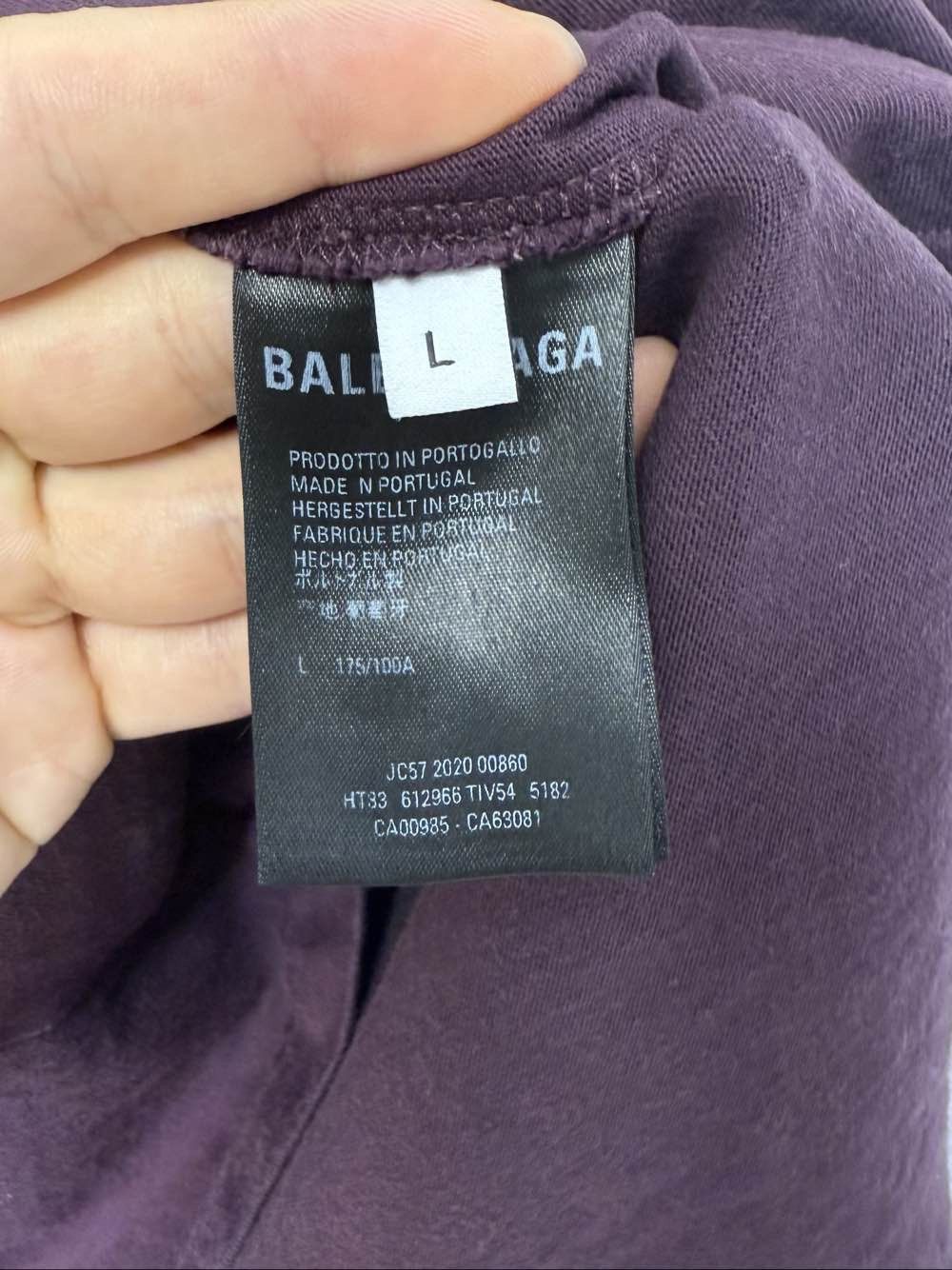 Balenciaga Balenciaga Logo T-Shirt Purple Size L Size US L / EU 52-54 / 3 - 4 Thumbnail