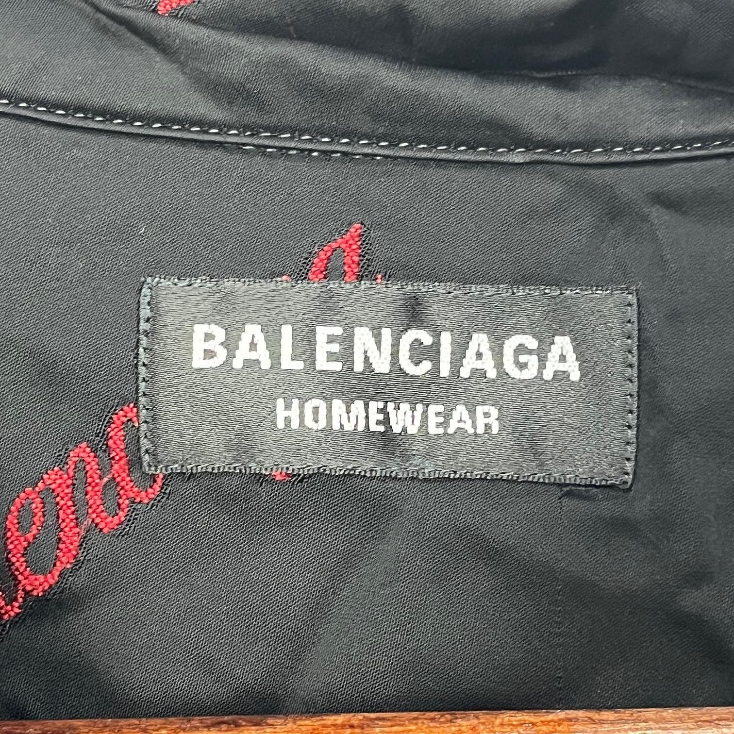 Balenciaga Balenciaga Red Logo Print Shirt Size S Size US S / EU 44-46 / 1 - 3 Thumbnail