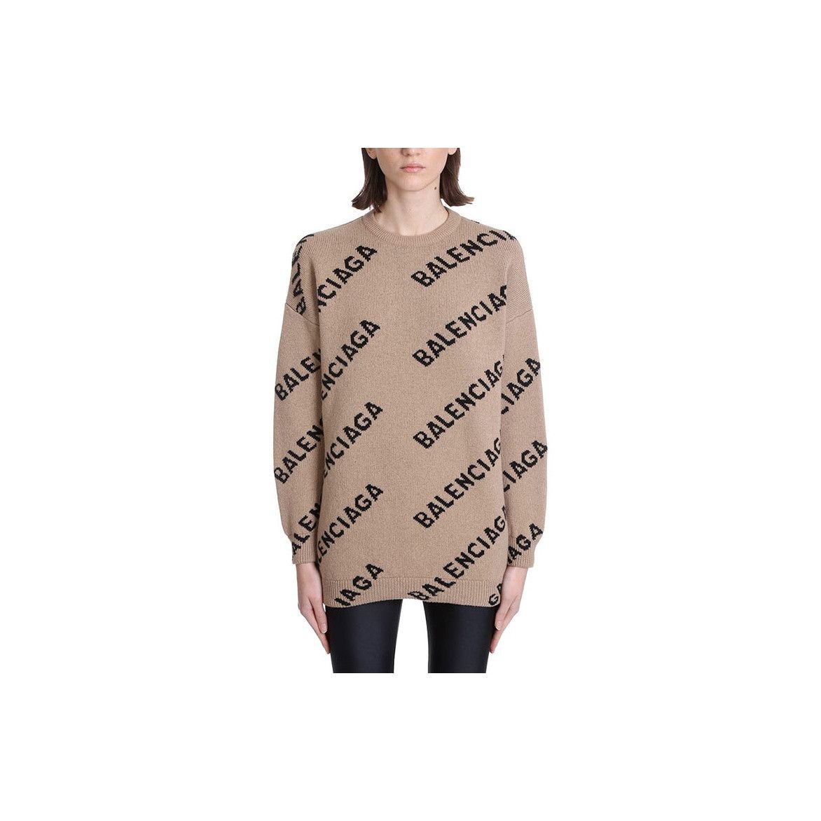 Balenciaga Balenciaga All Over Logo Wool Sweater Size M Size M / US 6-8 / IT 42-44 - 6 Thumbnail