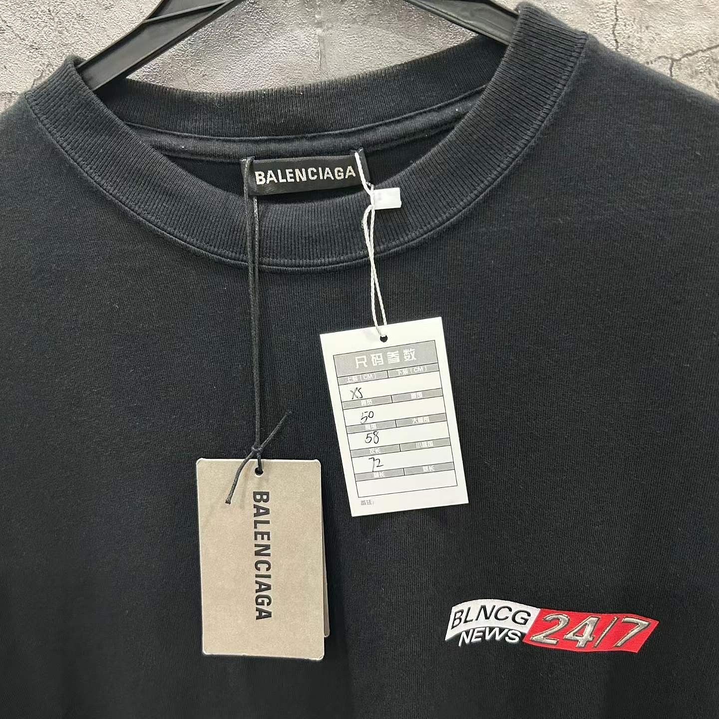 Balenciaga Balenciaga BLNCG 24/7 Logo T-Shirt Size XS Size US XS / EU 42 / 0 - 3 Thumbnail